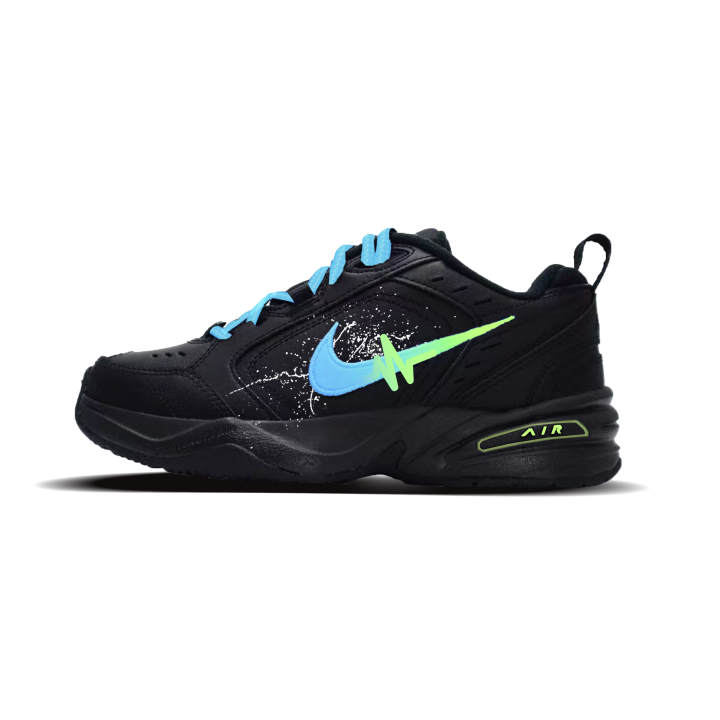Nike Nike Air Monarch 4 Flash Sale Synthetic Leather Slip Resistant Low top Chunky Sneakers Unisex Black