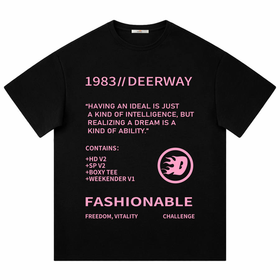 DEERWAY T Shirts Unisex Crew Neck Moderate Straight Fit