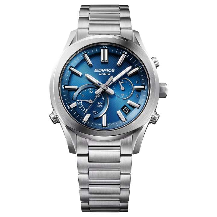 CASIO CASIO EQB 1300 Series Solar Quartz Movement Stainless Steel Strap Watch Men's Watches Blue Dial