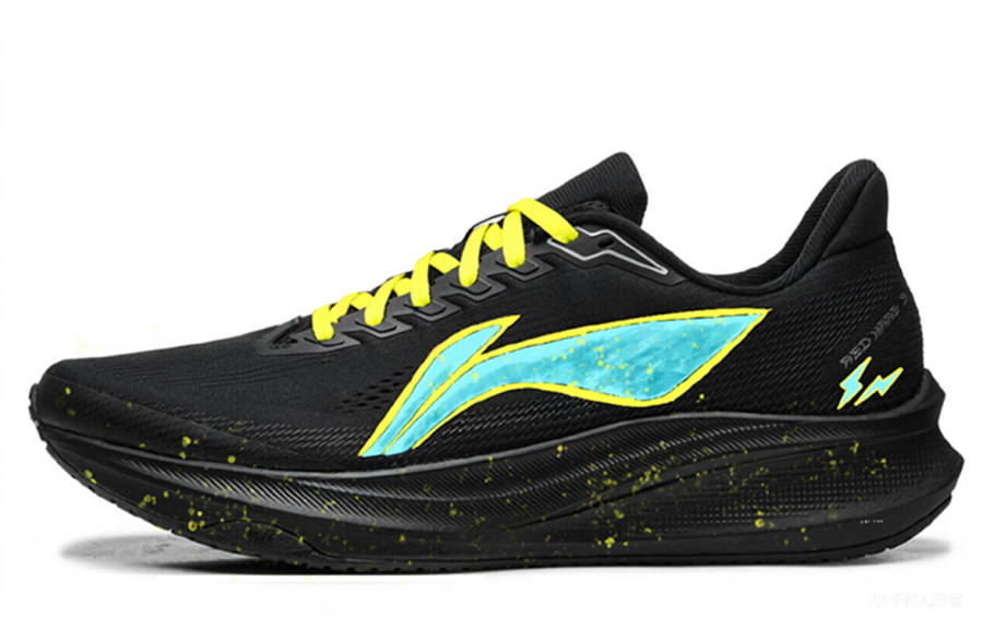 Li-Ning Li Ning Red Hare 9 Jacquard Cushioning Breathable Low top Casual Racing Running Shoes Men's Blue Black