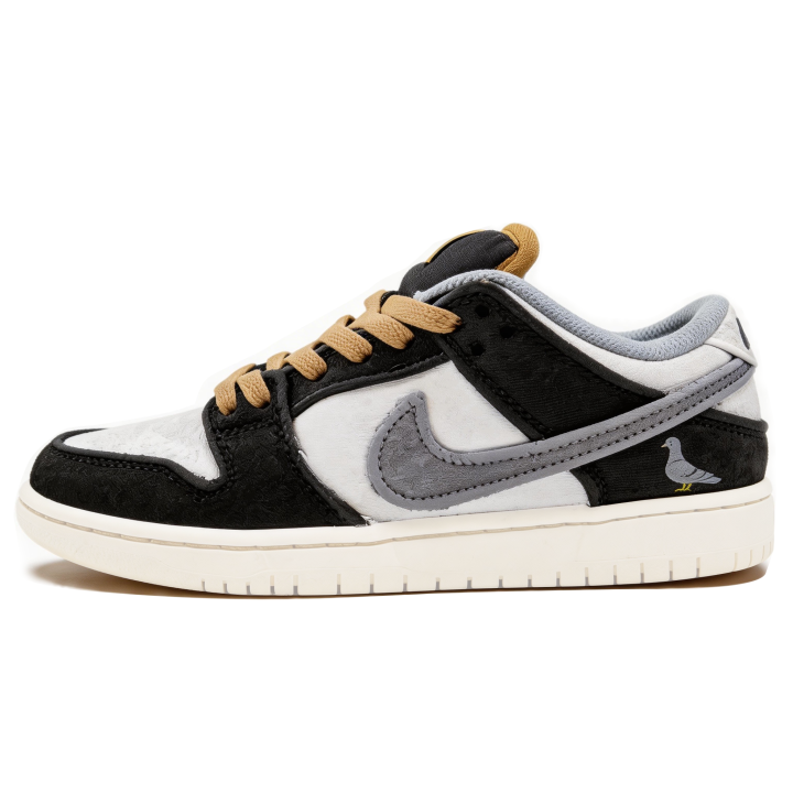 Nike Nike Dunk SB Gray Dove Cushioning Abrasion Resistant Slip Resistant Low top Skateboard Shoes Unisex Black White Gray