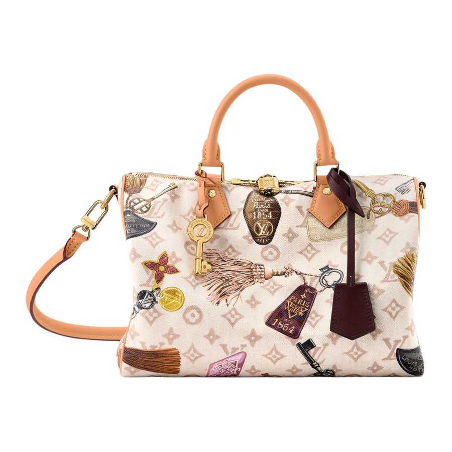 LOUIS VUITTON Coated Canvas One Shoulder Handbag Women's Beige