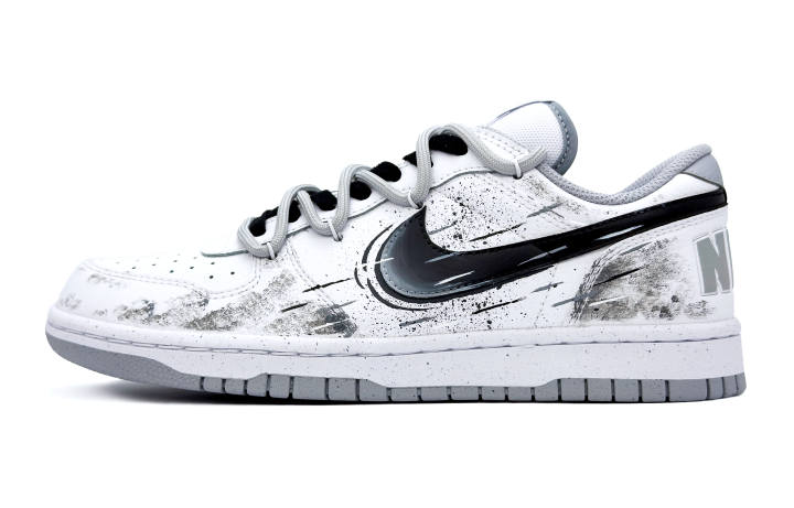 Nike Nike Big Abrasion Resistant, Breathable, Slip Resistant Low top Skateboard Shoes Men's White Gray