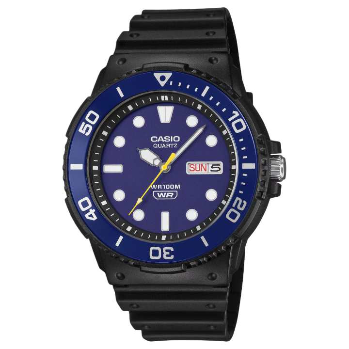 CASIO CASIO Standard Quartz Movement Resin Strap Watch Men's Watches Blue Dial