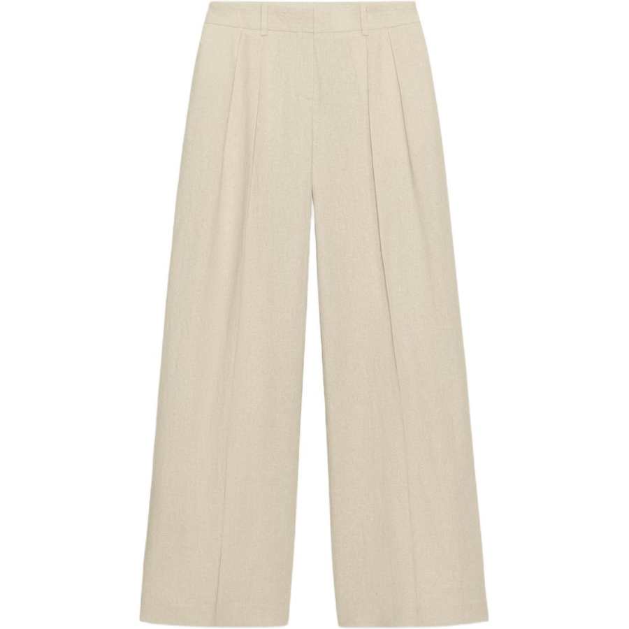 ZARA Casual Pants Women's Light Beige Moderate Wide Leg Pants