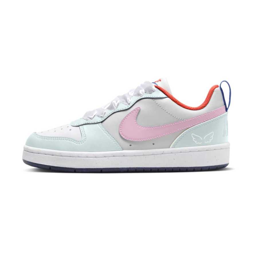 Nike Nike Court Borough Slip Resistant Abrasion Resistant Low top Kids' Skateboarding Shoes Light Blue Teenagers