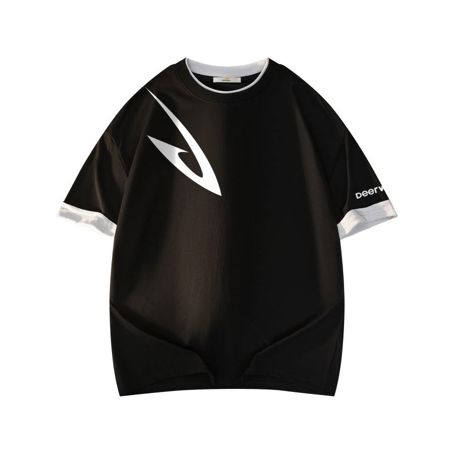 DEERWAY T Shirts Unisex Crew Neck Moderate Straight Fit
