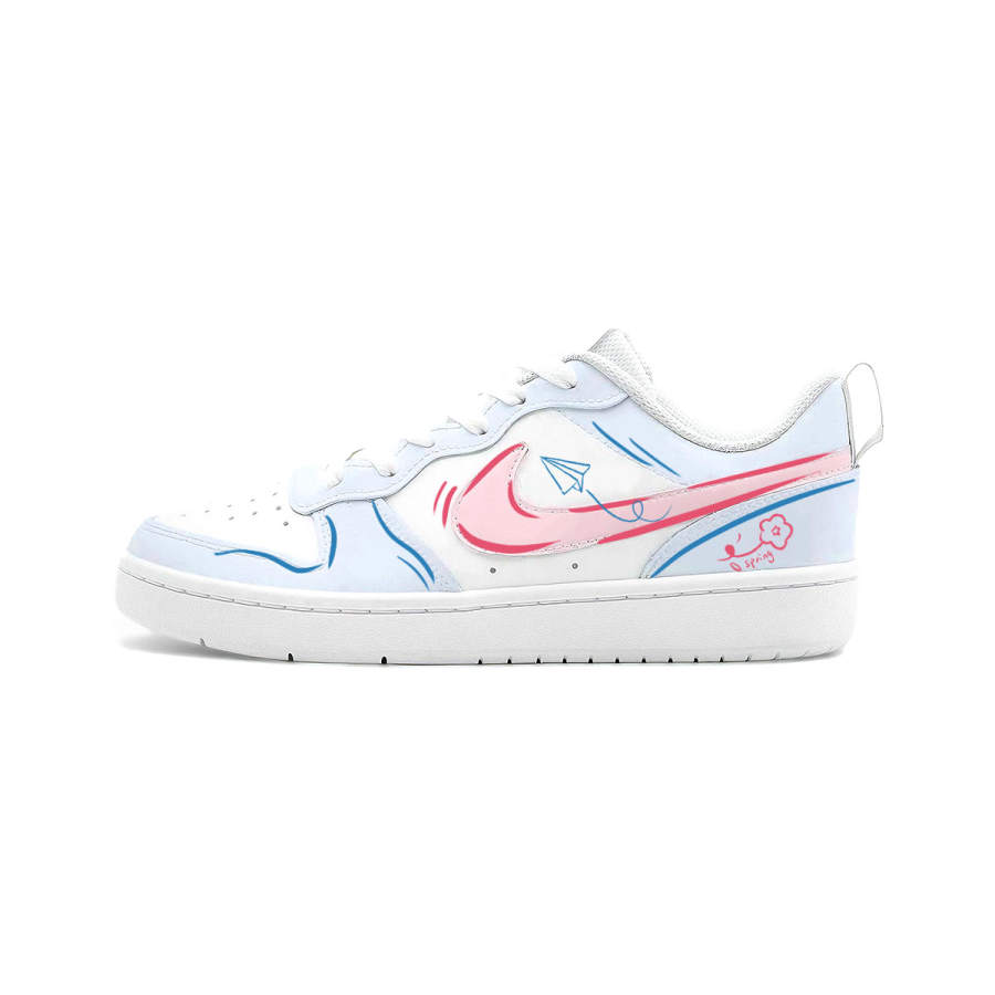 Nike Nike Court Borough Hand Drawn, Graffiti, Versatile Cushioning Abrasion Resistant Low top Skateboard Shoes Women's