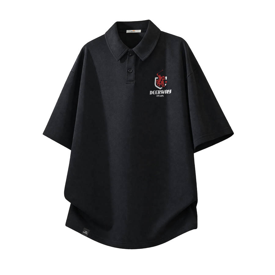 DEERWAY Polo Shirts Unisex Polo Collar Moderate Straight Fit