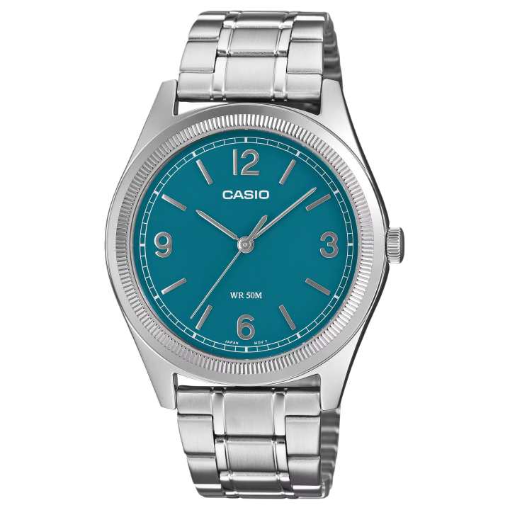 CASIO CASIO Standard Quartz Movement Stainless Steel Strap Watch Men's Watches Green Dial