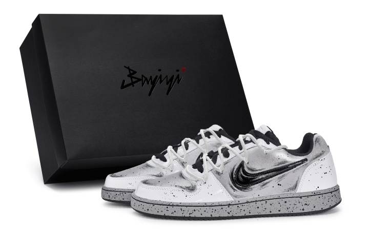 Nike Nike EBERNON 811 Manufacturing, Ash Disperse, Special Shoe Box Slip Resistant Low top Skateboard Shoes Men's