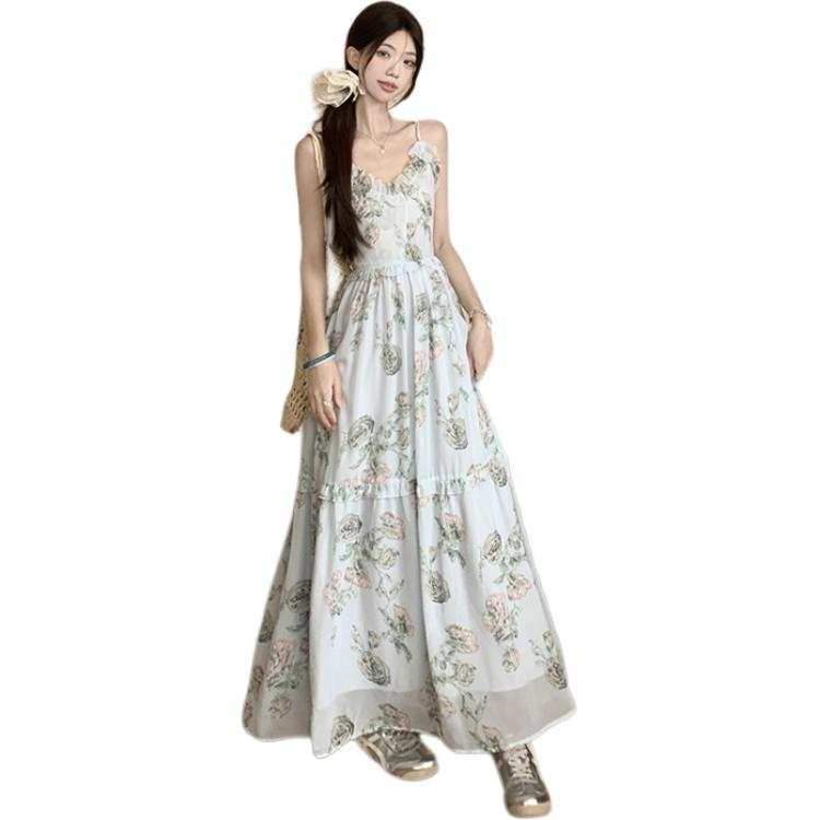 JBBCN Slip Dresses Women's Slip Dress V Neck Thin Long