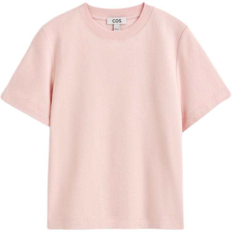 COS T Shirts Women's Pink Crew Neck Moderate