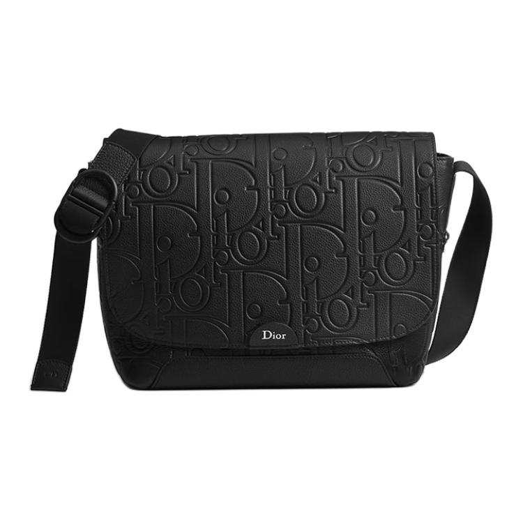 DIOR Jett With Cow Leather And Technical Fabric Messenger Bag, Shoulder Bag Small Men's Black