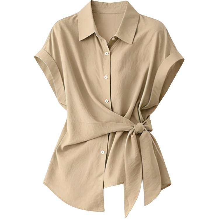 DUSHE Shirts Women's Lapel Thin Nipped In Waist