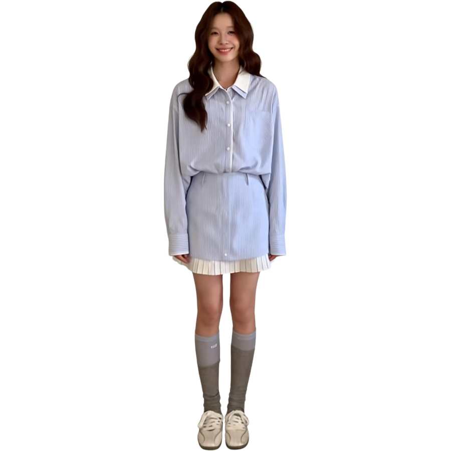JBBCN Two Piece Skirt Sets Women's Crew Neck Moderate Short
