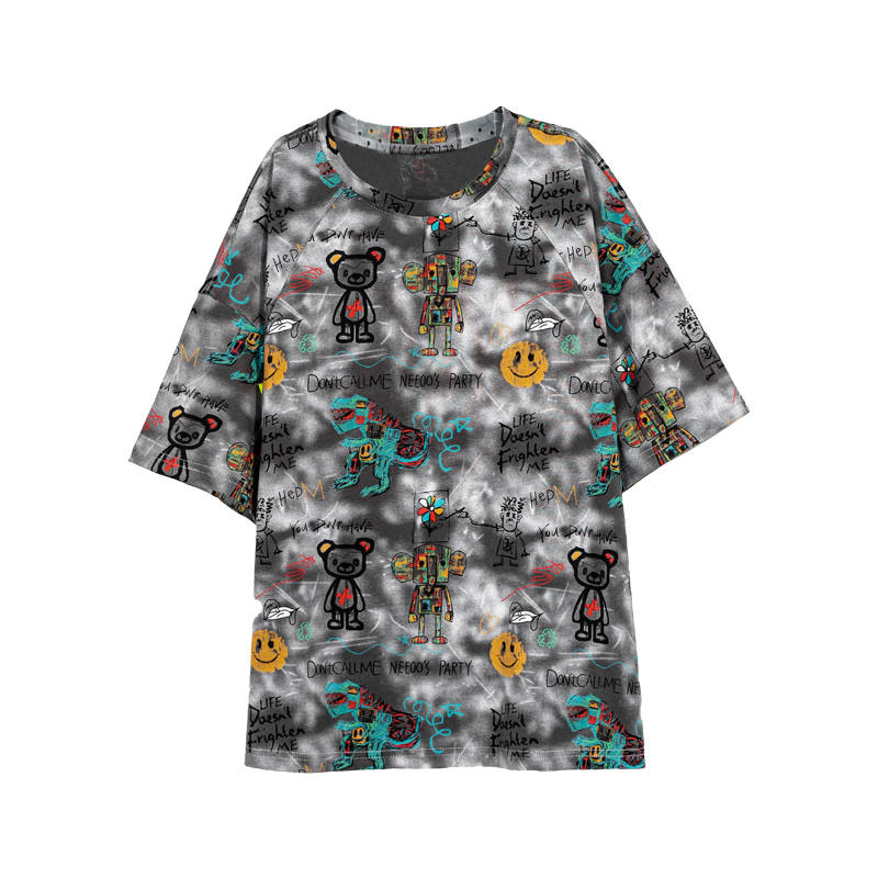 YALU Kids T Shirts Crew Neck Moderate