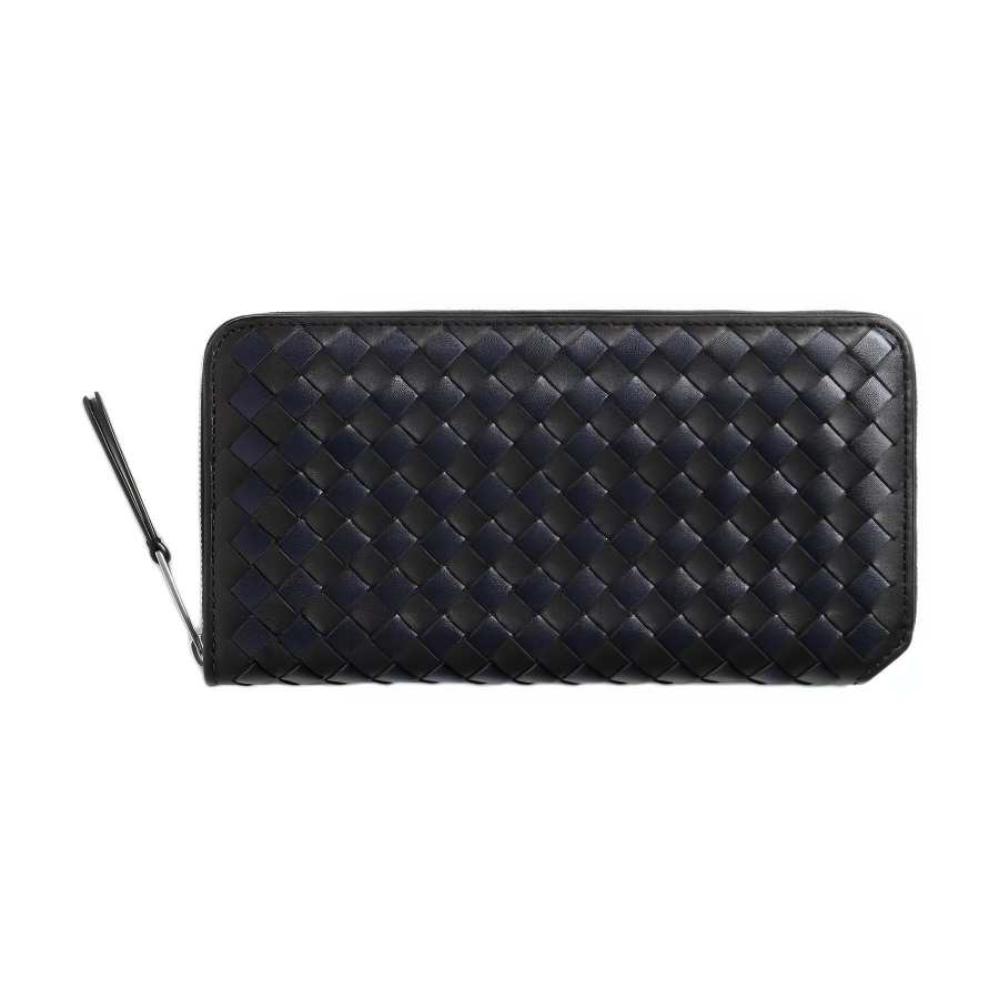 Bottega Veneta Intrecciato Calfskin Wallet Large Men's Black