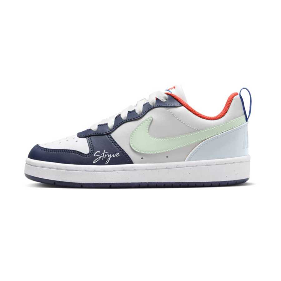 Nike Nike Court Borough Slip Resistant Abrasion Resistant Low top Kids' Skateboarding Shoes Light Blue Teenagers