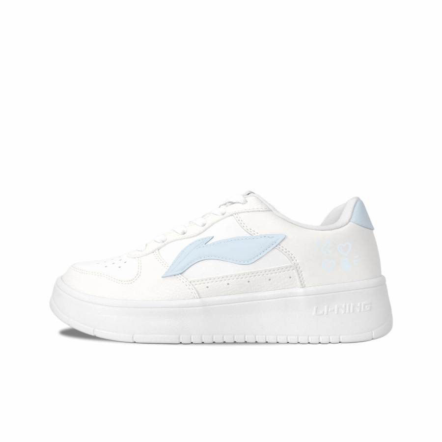 Li-Ning Li Ning Floating Boat Clear Glacier Blue, Moonlit Synthetic Leather Low top Skateboard Shoes Women's
