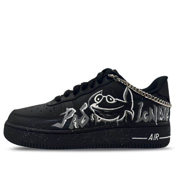 Nike Nike Air Force Leather Low top Skateboard Shoes Unisex Black