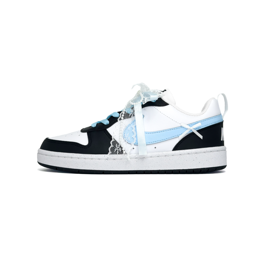 Nike Nike Court Borough Lace, Sweet Girl, Cute Girlish, Preppy Style Synthetic Leather Slip Resistant Abrasion Resistant