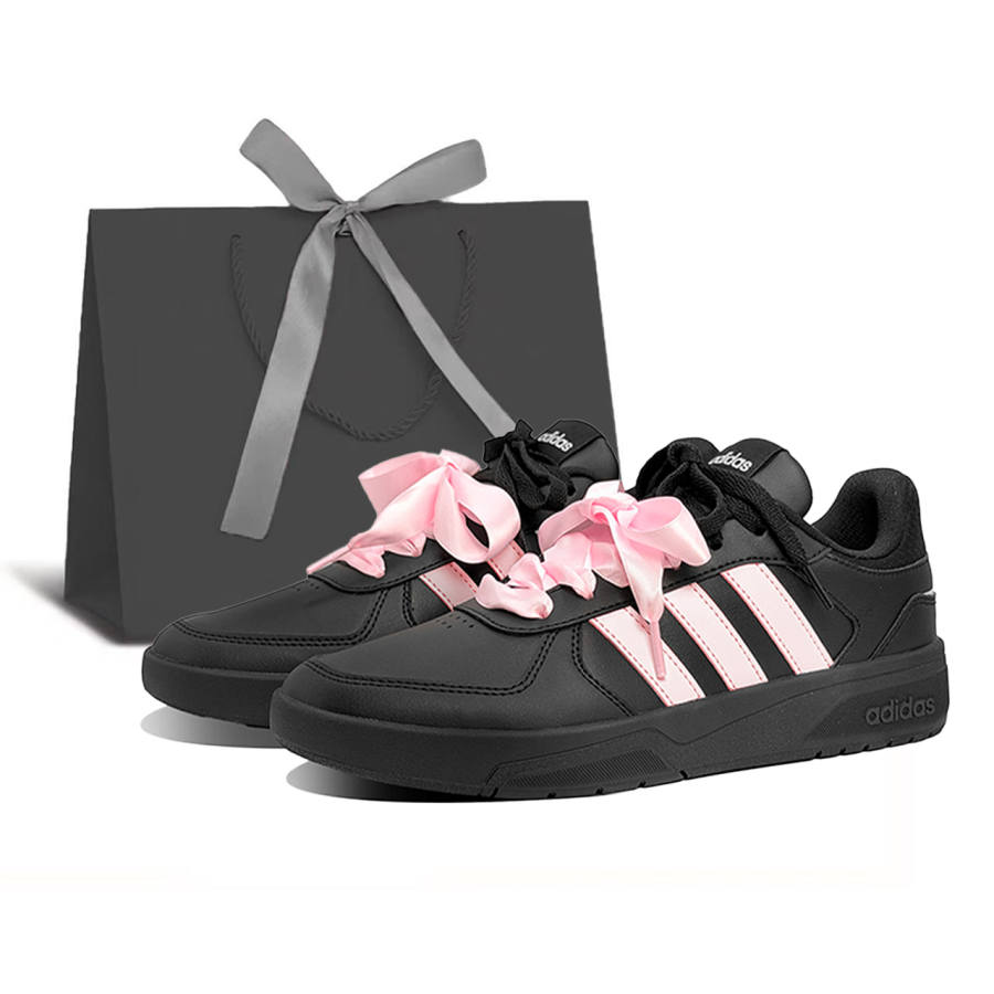 Adidas Neo Courtbeat Blackberry Powderberry Leather Slip Resistant, Abrasion Resistant, Breathable Low top