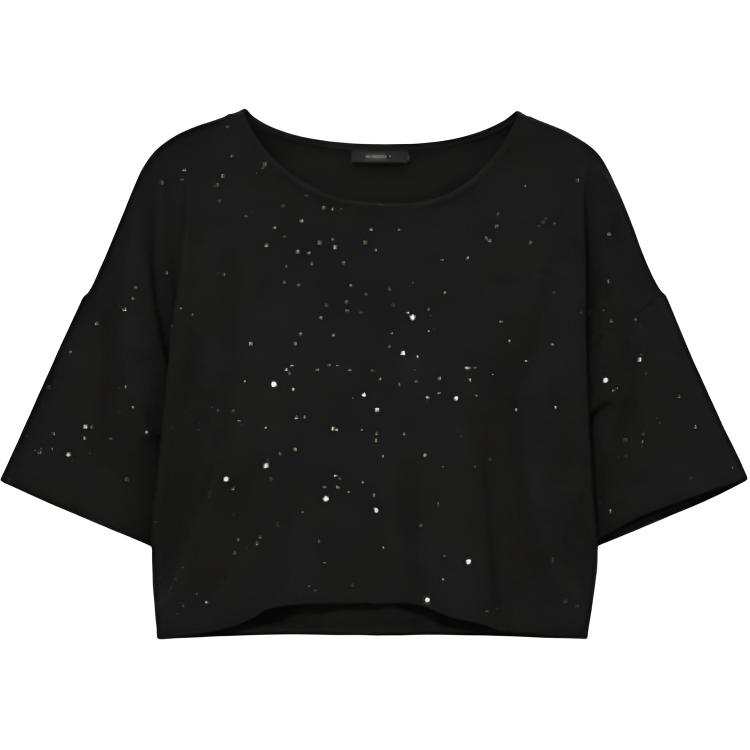 DUSHE T Shirts Women's Crew Neck Thin Straight Fit