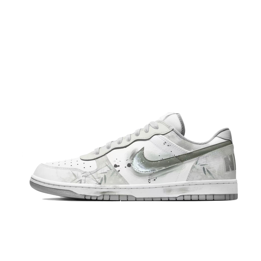 Nike Custom Shoes Nike Big Low Lux Bamboo Between Moon Low top Skateboard Shoes Men's Cyan