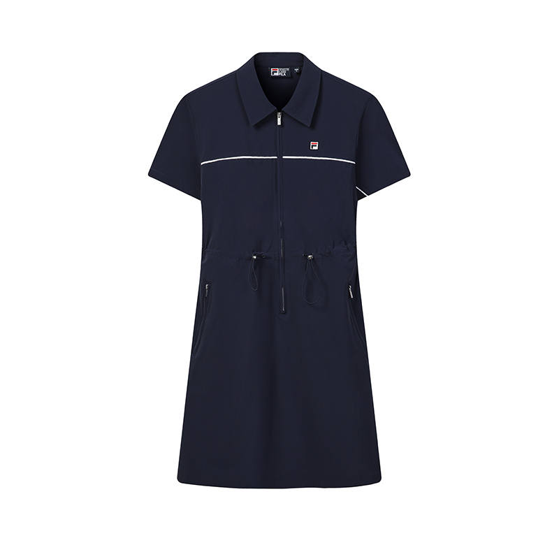 FILA Heritage Short Sleeved Dress Women's Smoke Blue