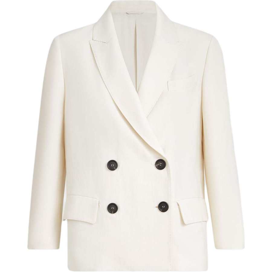 Brunello Cucinelli monili-detail double-breasted blazer