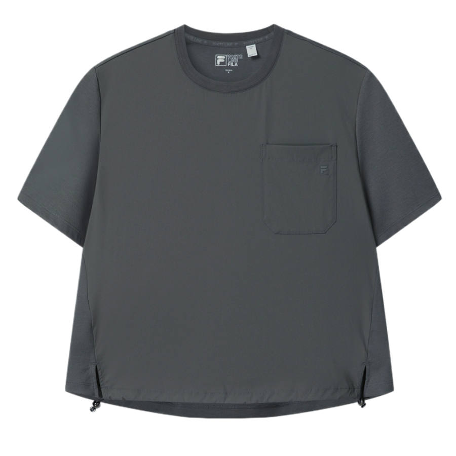 FILA T Shirts Women's Dome Gray Crew Neck Moderate
