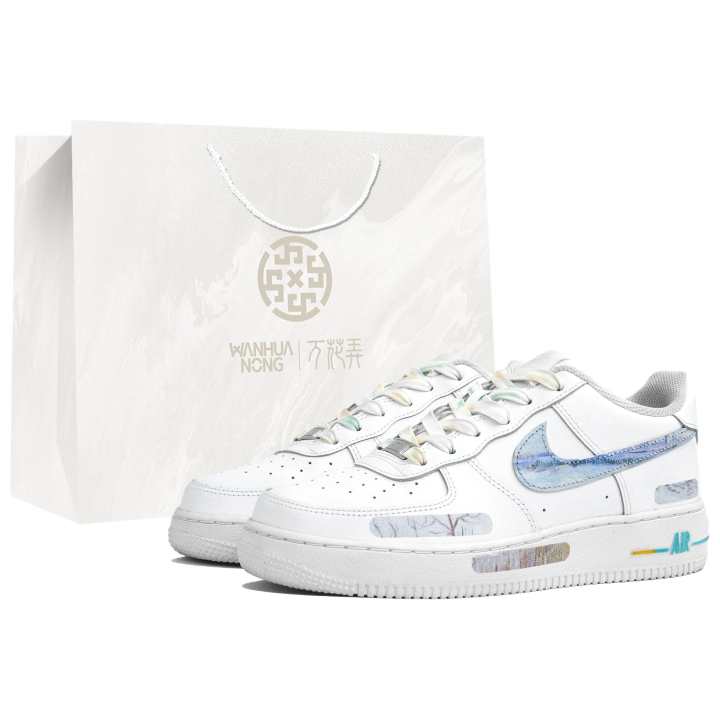Nike Nike Air Force 1 Skateboard Shoes Unisex Low Top Blue