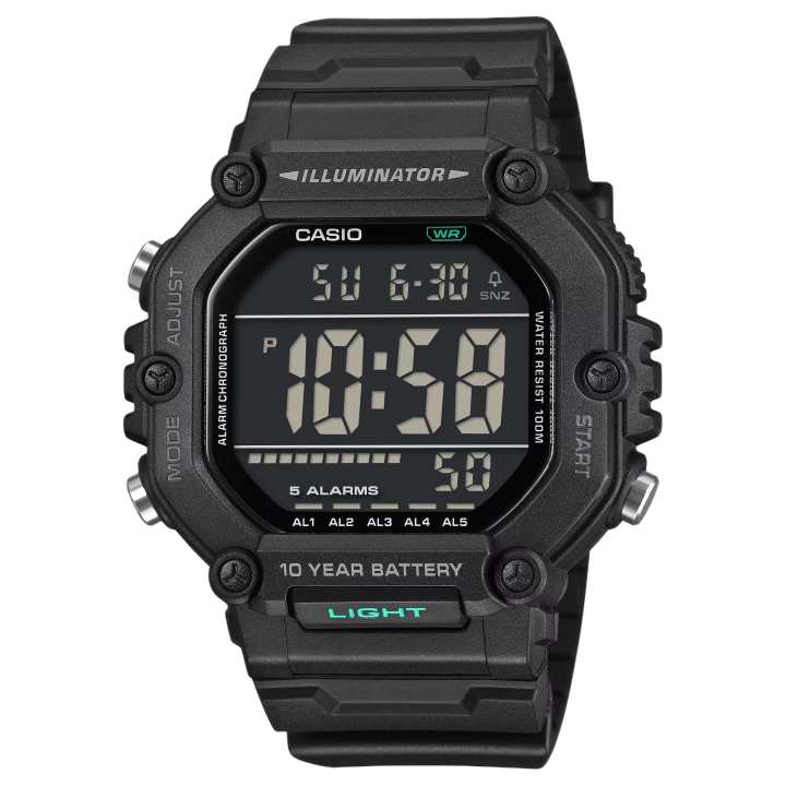 CASIO CASIO Digital Quartz Movement Resin Strap Watch Men's Watches Black Dial