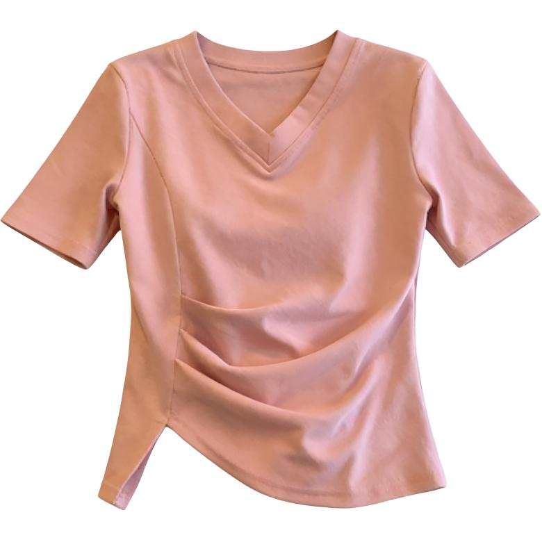 DUSHE Women's V Neck T Shirt Women's