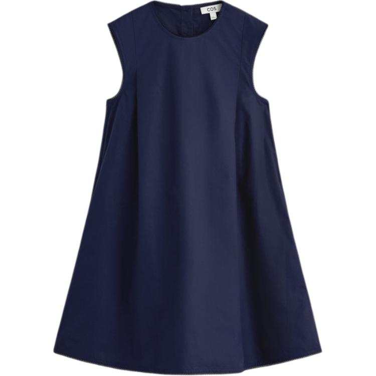 COS Sleeveless Dresses Women's Navy Blue Crew Neck Moderate