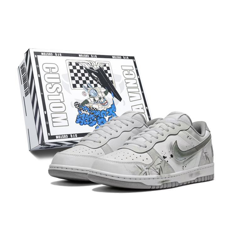 Nike Nike Big Low Lux Bamboo Moon Box Low top Skateboard Shoes Men's Cyan