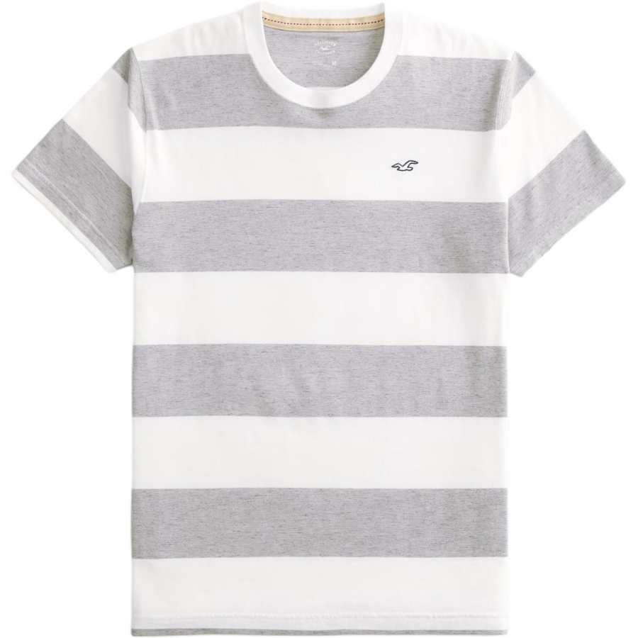 Hollister/ T Shirts Men's Gray Crew Neck Moderate Straight Fit
