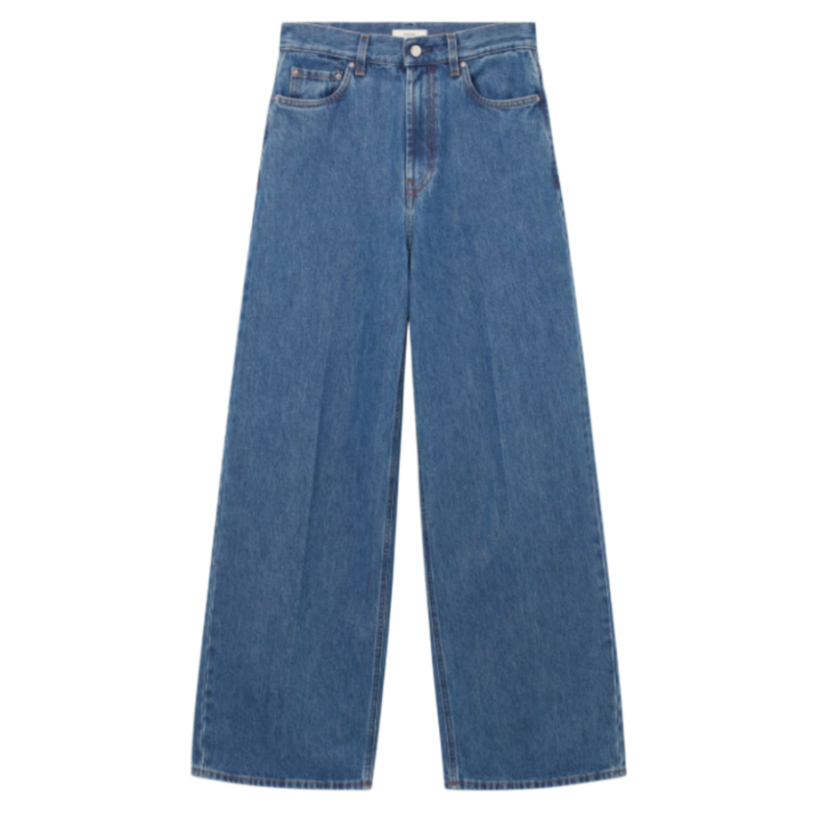 TOTEME Jeans Women's NYX/Navy Blue Moderate Wide Leg Pants