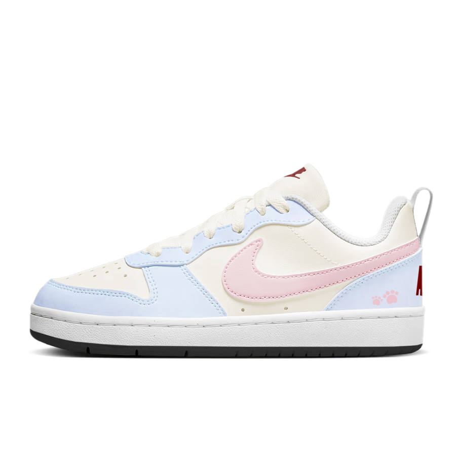 Nike Nike Court Burrow Abrasion Resistant Low top Skateboard Shoes Women's Pink Blue