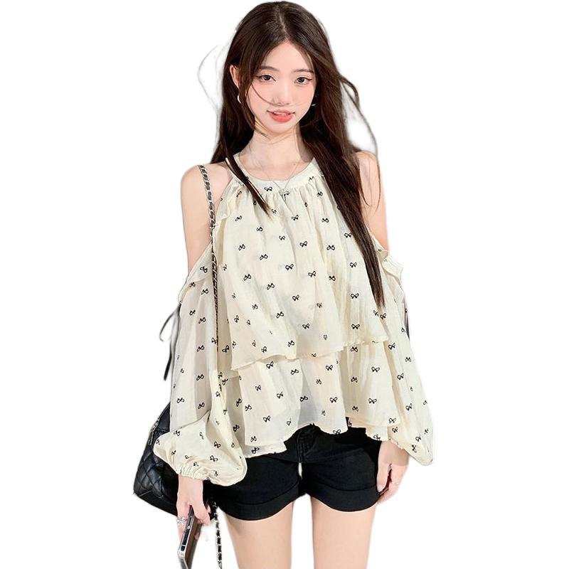 JBBCN Shirts Women's Apricot V Neck Moderate Shirt