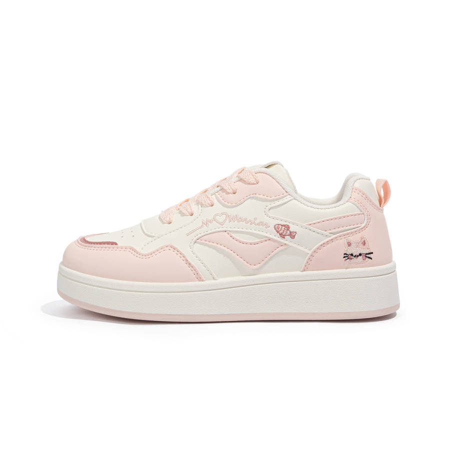 Warrior Synthetic Leather Height Increasing Abrasion Resistant Lightweight Low top Skateboard Shoes Women's