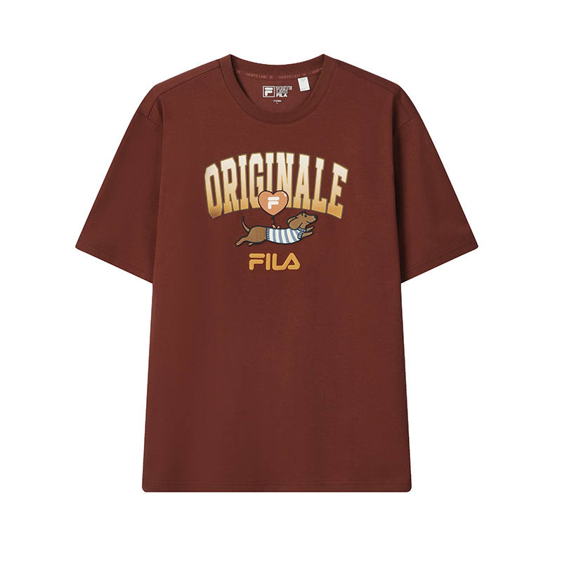 FILA ORIGINALE T Shirt Men's Terracotta Red Brown
