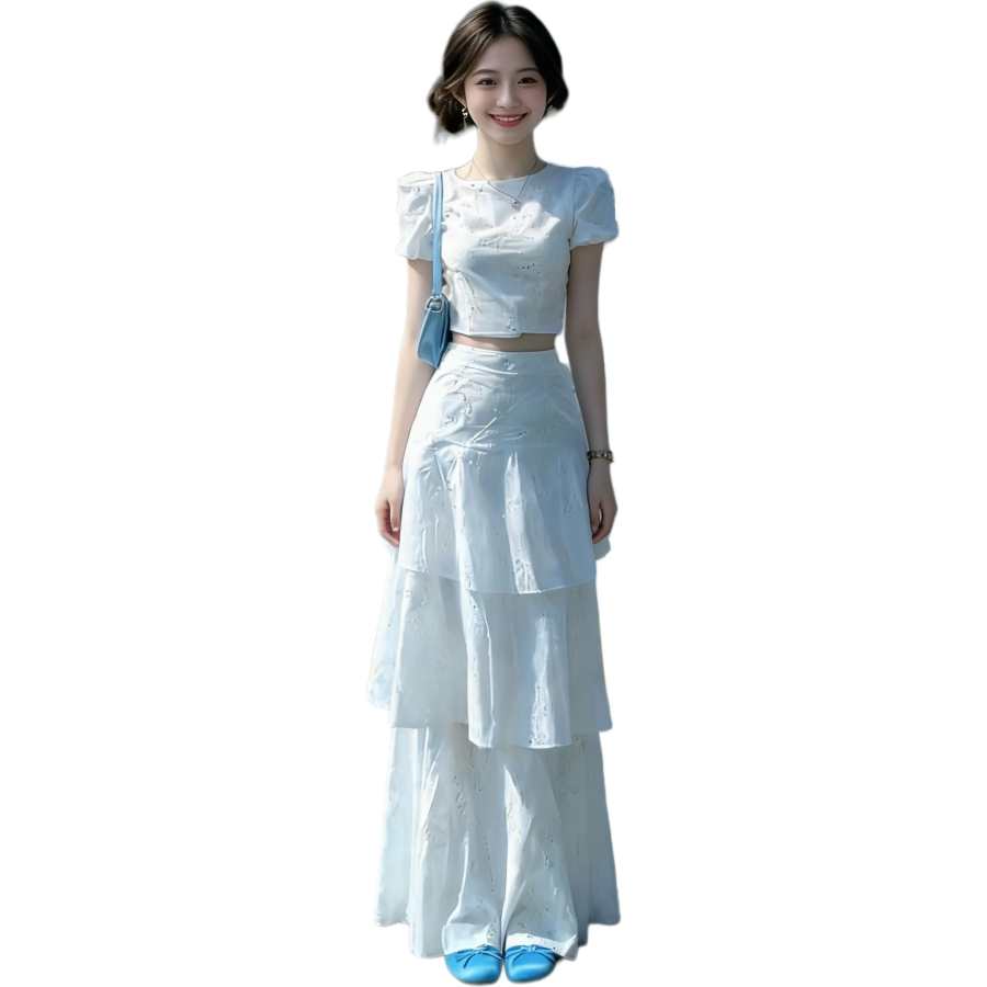 JBBCN Two Piece Skirt Sets Women's Crew Neck Moderate Long