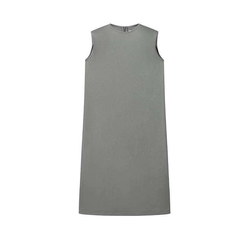 FILA MILANO Sleeveless Dress Women's Elegant Dark Gray