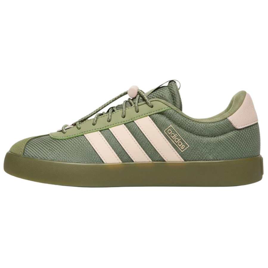 Adidas Adidas VL COURT 3.0 Breathable Low top Skateboard Shoes Women's Green Beige