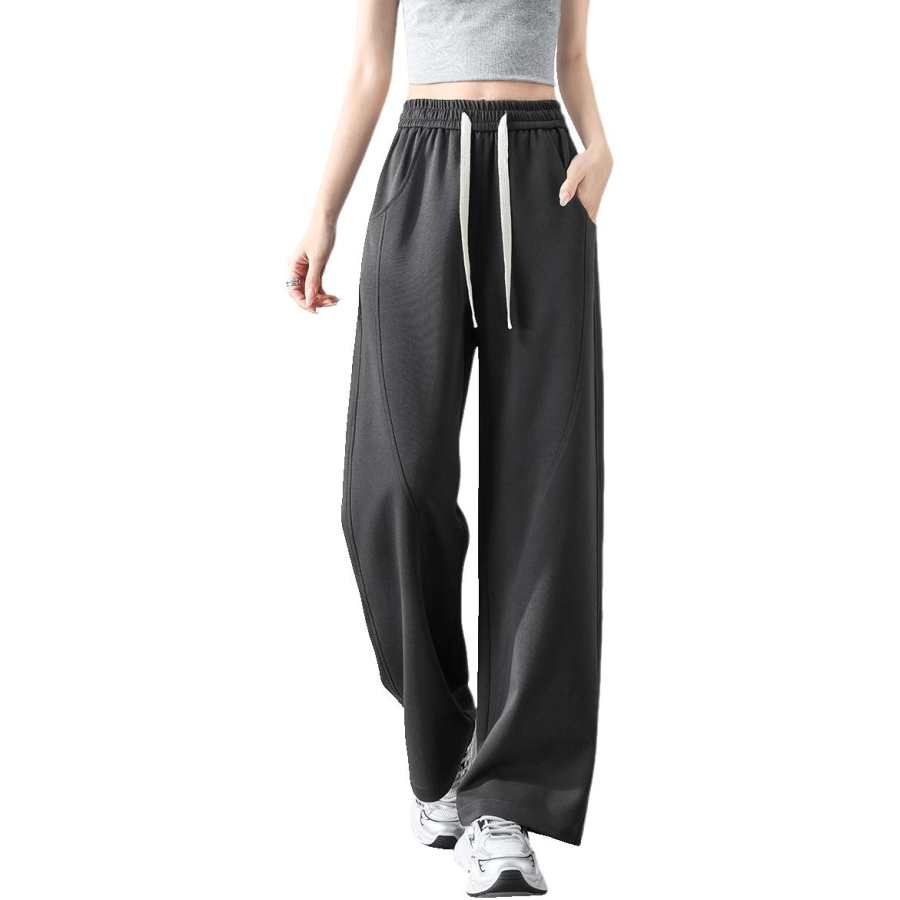 Tonlion Casual Pants Women's Moderate Wide Leg Pants
