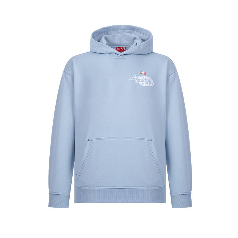 DIESEL Sweatshirts Unisex Blue Hooded Moderate