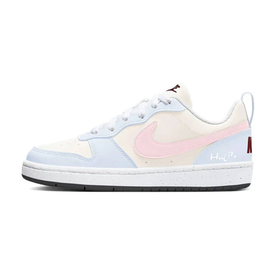 Nike Nike Court Borough Maris Sal Milk Foam Abrasion Resistant Lightweight Low top Skateboard Shoes Women's Blue Pink