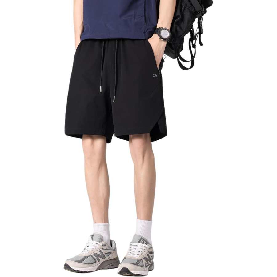 Tonlion Casual Shorts Men's Black Moderate